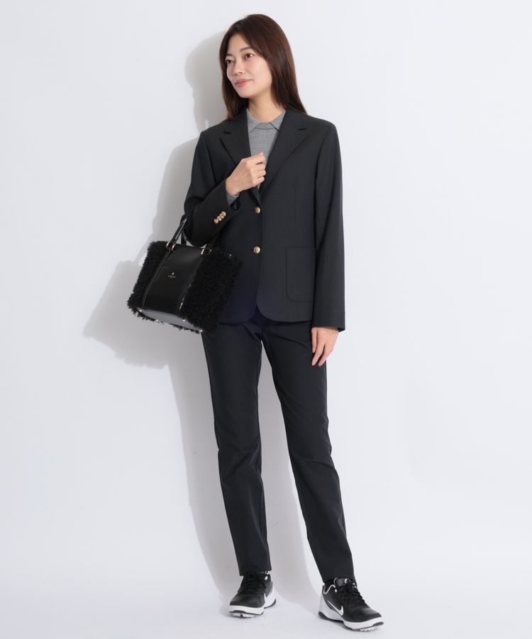 セントアンドリュース SA バックラインウール混2WAY衿付きニット