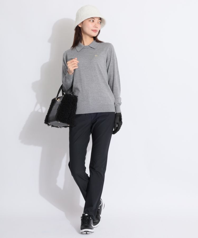 セントアンドリュース SA バックラインウール混2WAY衿付きニット