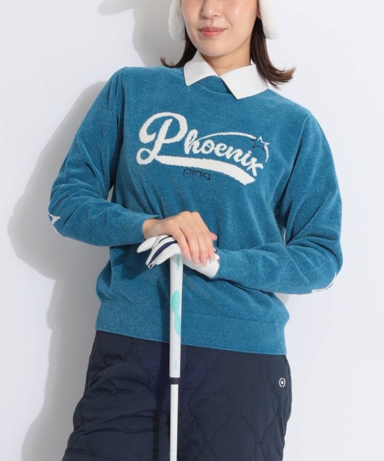 PN 【CP対象品番】ジャガードクルーネックモールニット