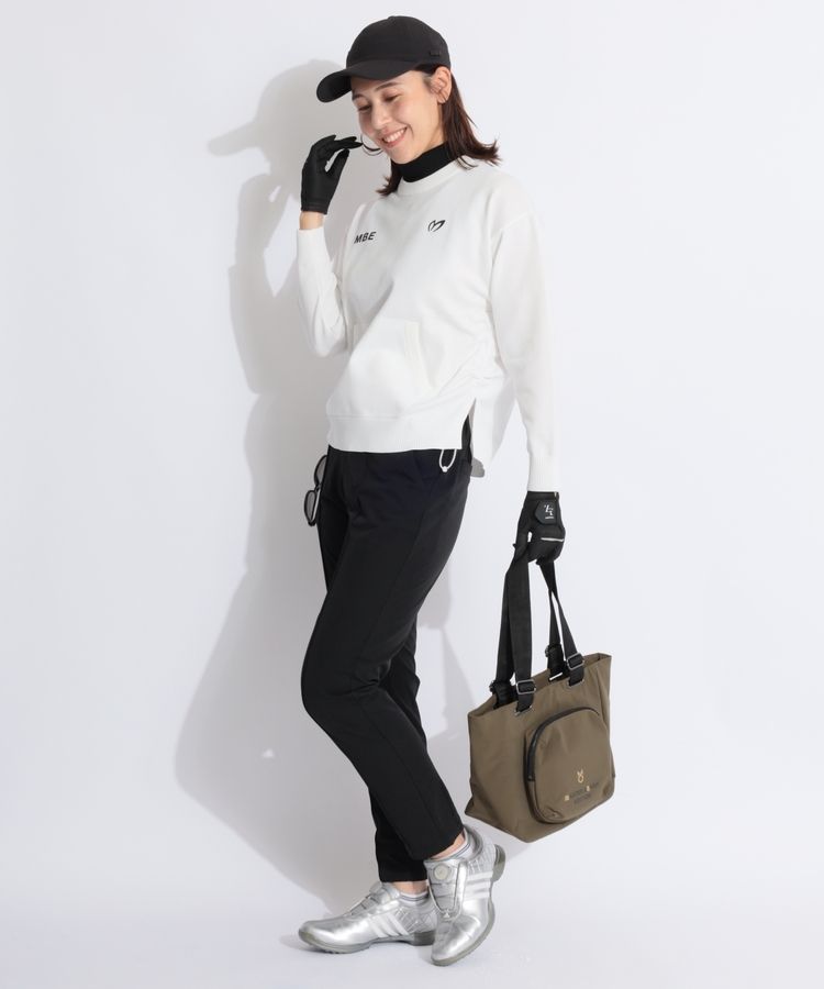 5370【極美品】マスターバニー 千鳥柄 クルーネックニット サイドジップ SHIPS any:〈手洗い可能〉モールヤーン クルーネック ロゴ 千鳥柄 プル