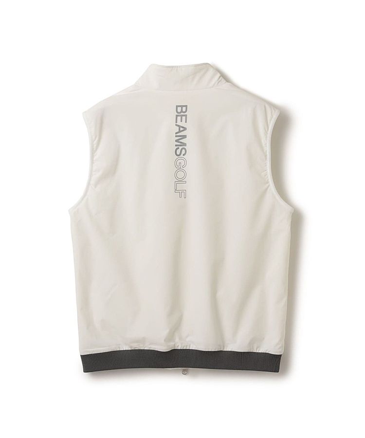 ビームスゴルフ BE 【撥水ストレッチ】バックプリントスタンドネック