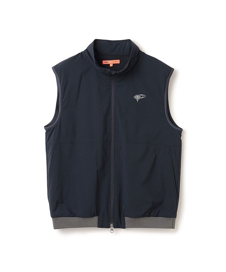 ビームスゴルフ BE 【撥水ストレッチ】バックプリントスタンドネック