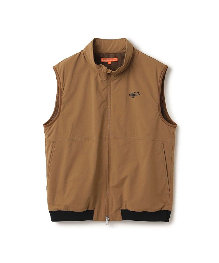 ビームスゴルフ BE 【撥水ストレッチ】バックプリントスタンドネック