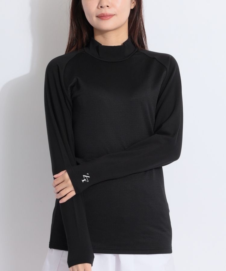 【速暖吸湿】ヒートラブモックネックブロック裏起毛インナー