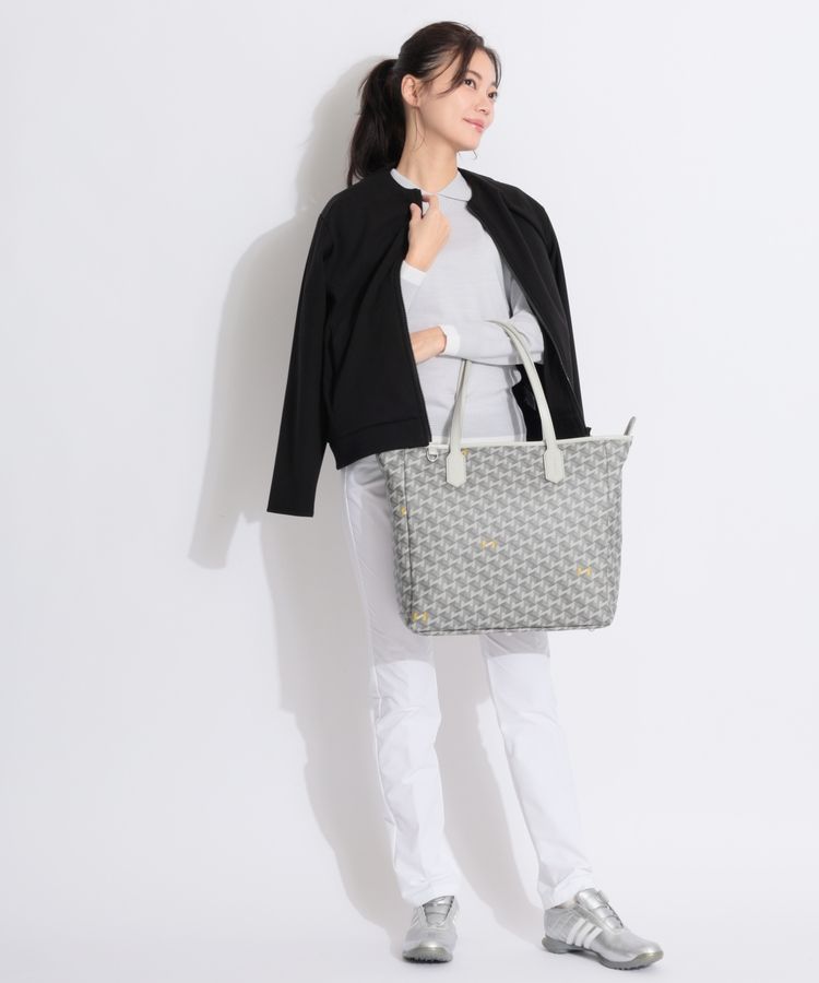 レザレクション　ロゴ入りトートバッグ 中型 レザレクション RR 【ラニウスビズ】総柄ロゴトートバッグ レディース