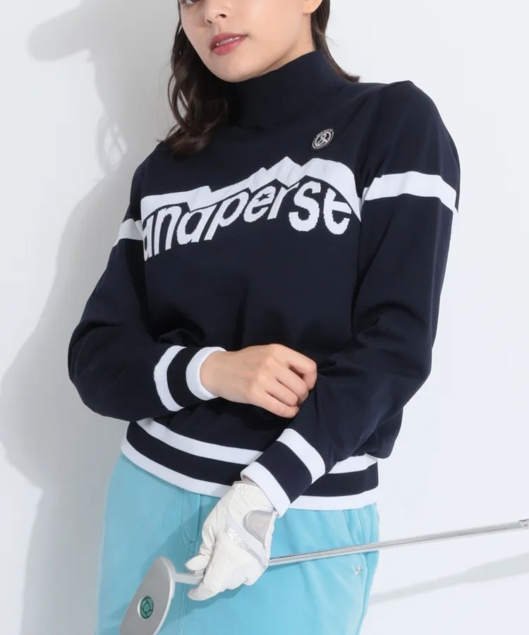 ヴィトゥエルヴ VI 【ストレッチ】配色ハーフジッププルオーバー