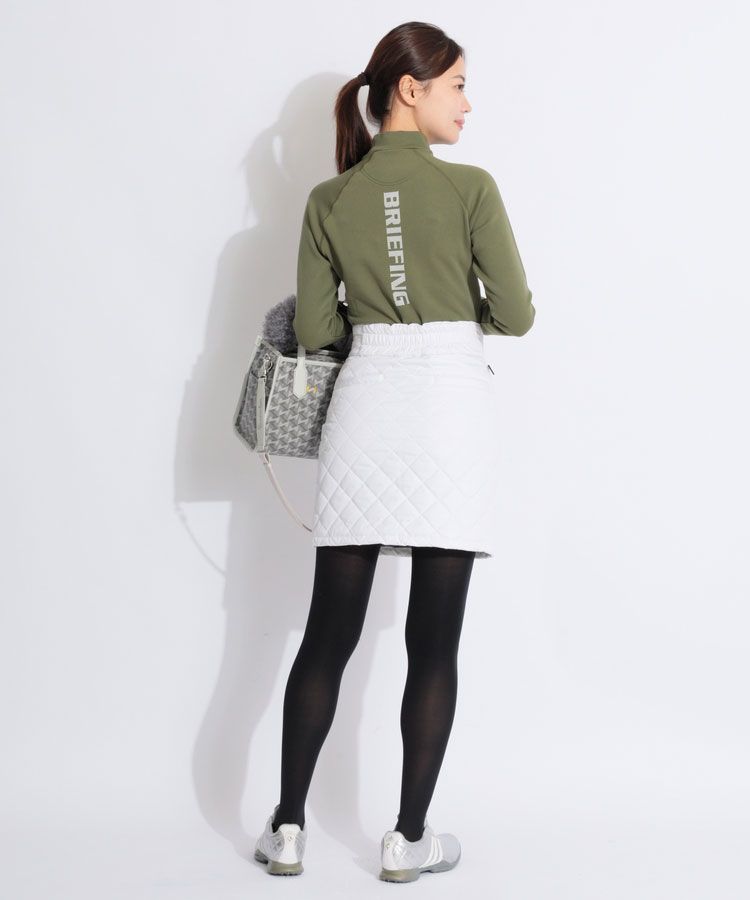 ブリーフィングゴルフ BR バックロゴプリント裏微起毛モックネック長袖