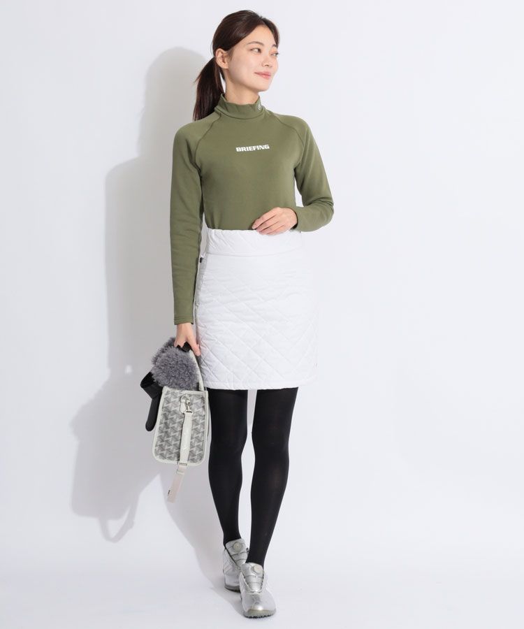 ブリーフィングゴルフ BR バックロゴプリント裏微起毛モックネック長袖