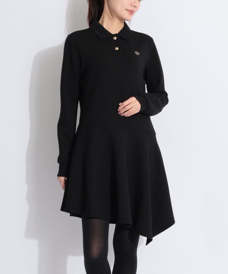 ST ANDREWS セントアンドリュース ノースリーブ ポロ ワンピース S セントアンドリュース SA 変形フレアダンボールポロワンピース