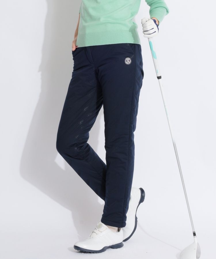 【軽量保温】エンボスロゴ中綿ロングパンツ