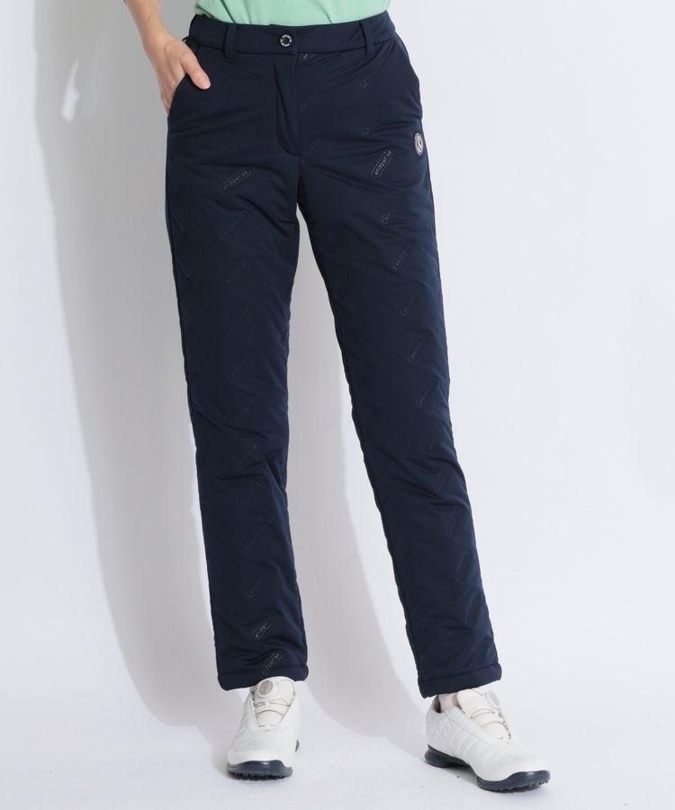 【軽量保温】エンボスロゴ中綿ロングパンツ