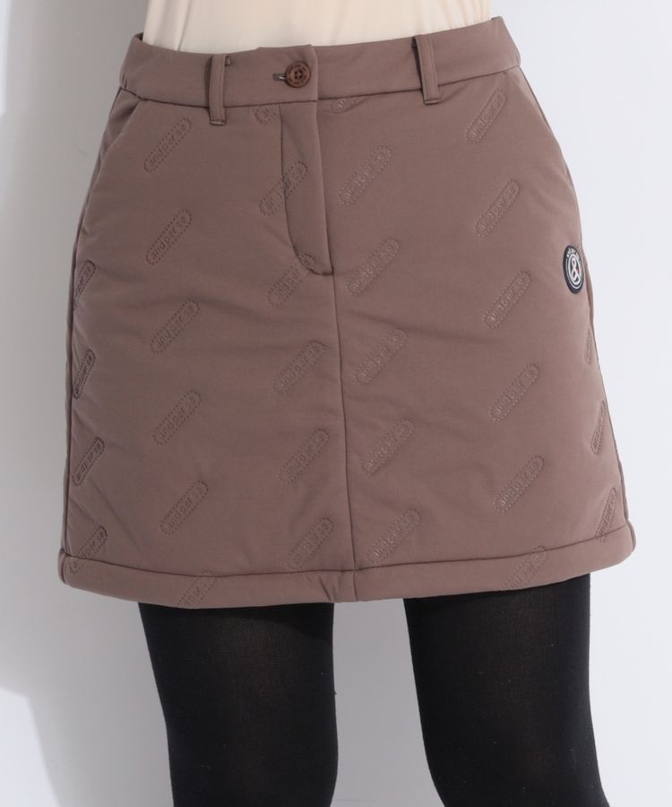 【軽量保温】エンボスロゴ中綿スカート