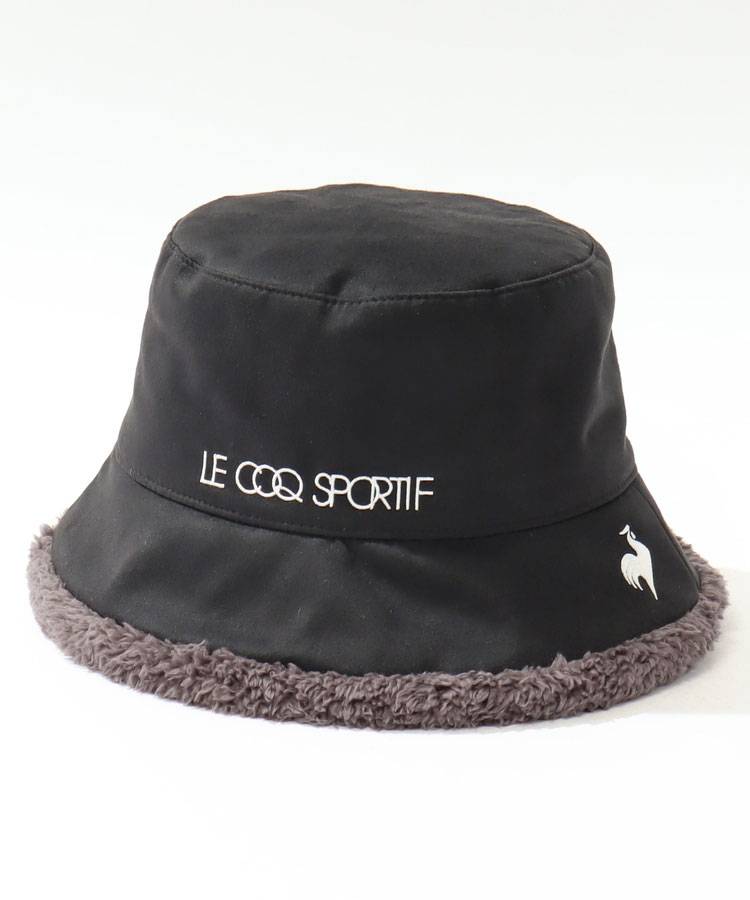 LQ リバーシブルロゴ刺繍ボアハット