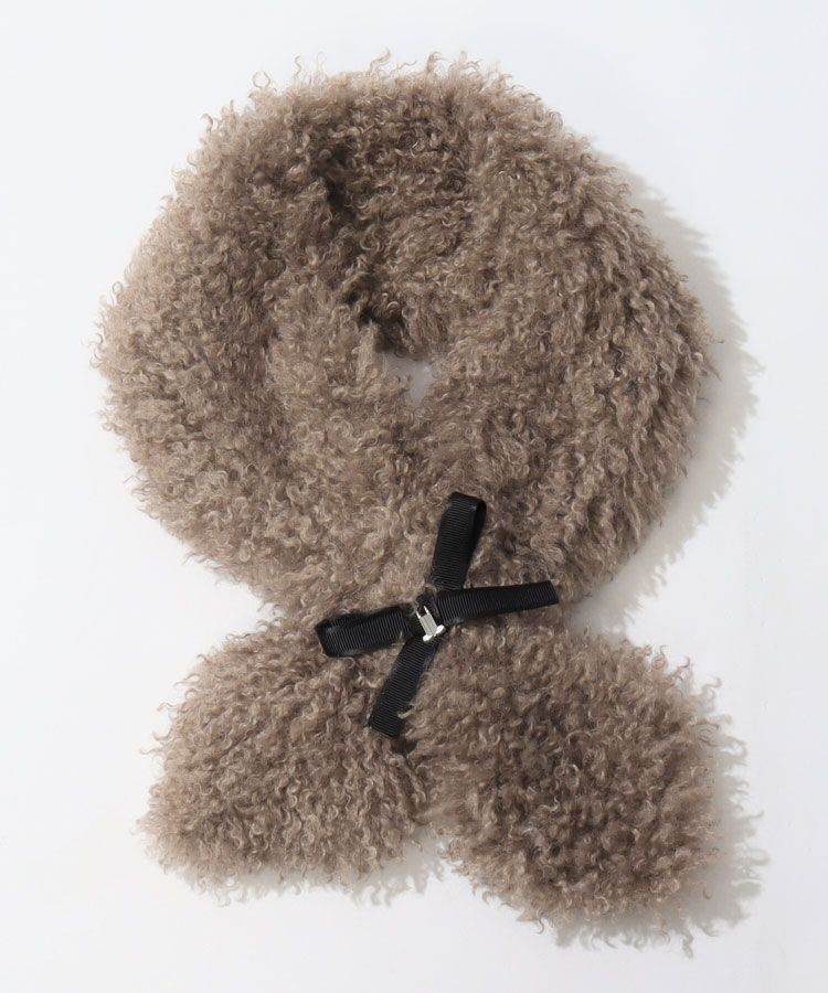 ランバン スポール LV リボンチャームフェイクファーネックウォーマー