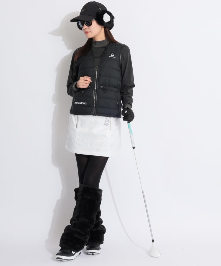 マーク＆ロナ ML 収納袋付きウエストドロストダウンベスト