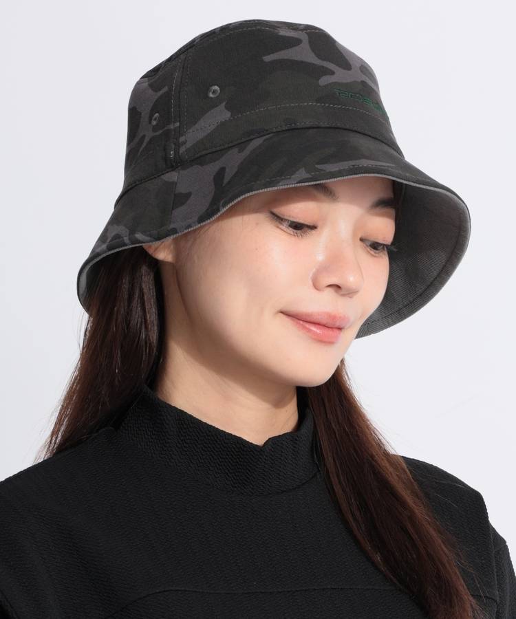 RO 【リバーシブル】フロントロゴ刺繍バケットハット
