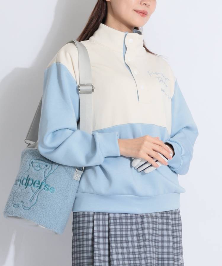 MD 裏起毛ハーフボタン切替プルオーバー