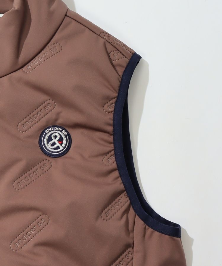 アンパスィ AP 【軽量保温】エンボスロゴスタンドネック中綿ベスト