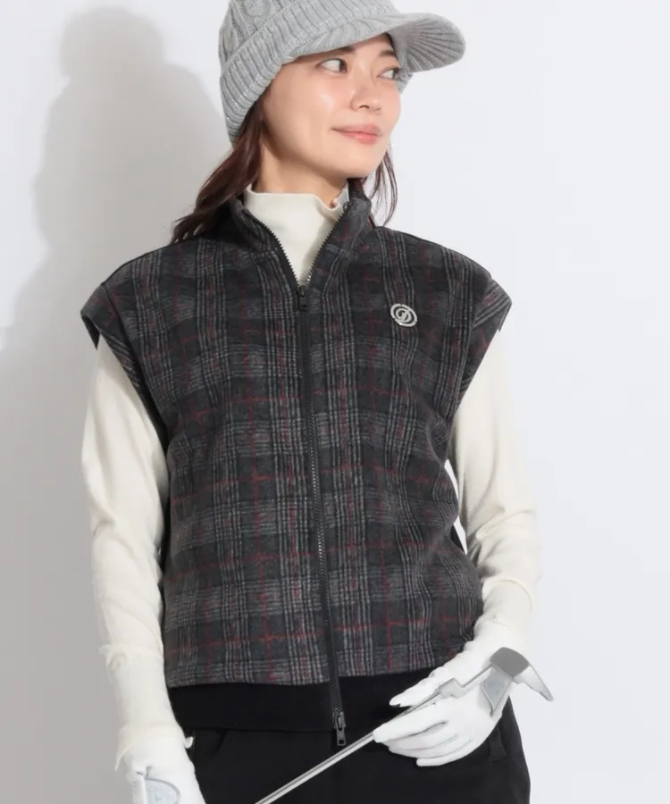 パーリーゲイツ PG 総ロゴVネックニットベスト レディースゴルフウェア