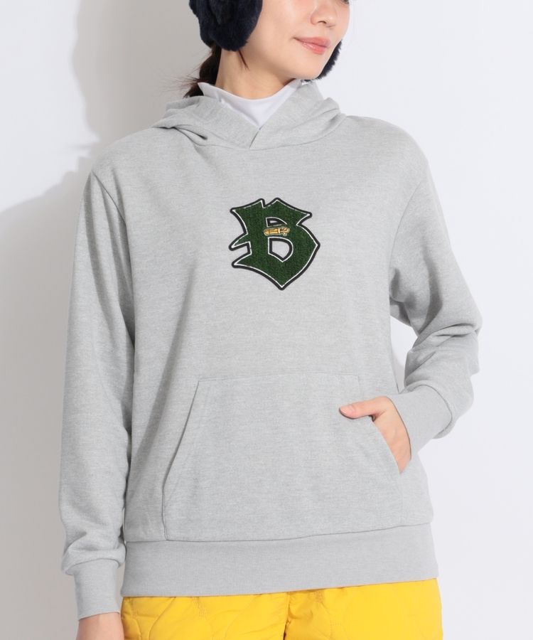 【UV】Bロゴワッペン裏毛パーカー