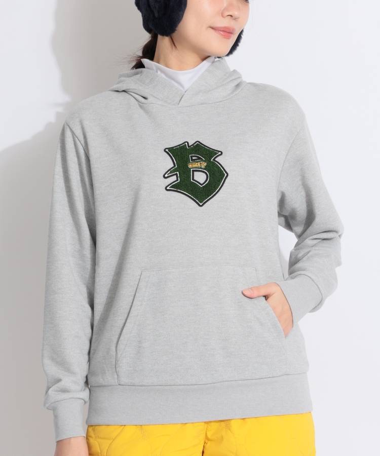 BE 【UV】Bロゴワッペン裏毛パーカー