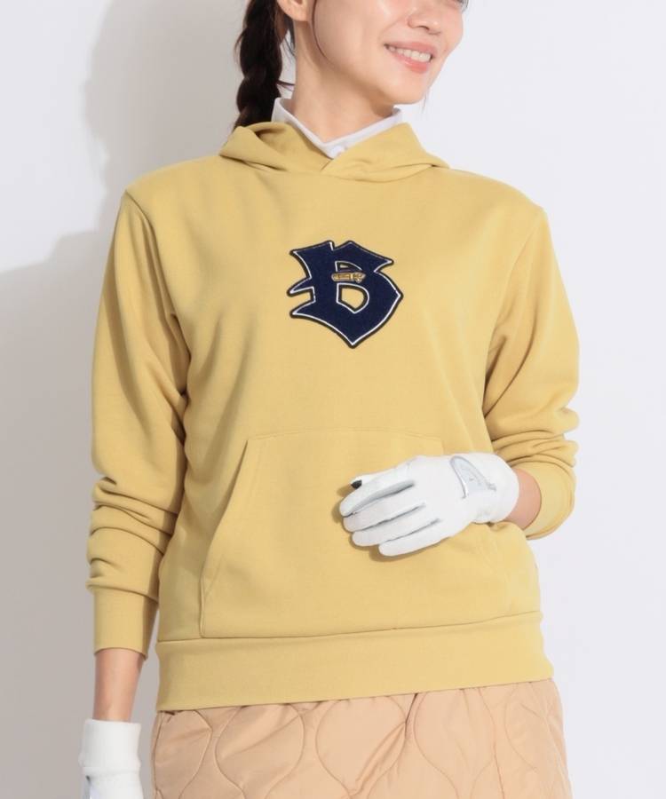 BE 【UV】Bロゴワッペン裏毛パーカー