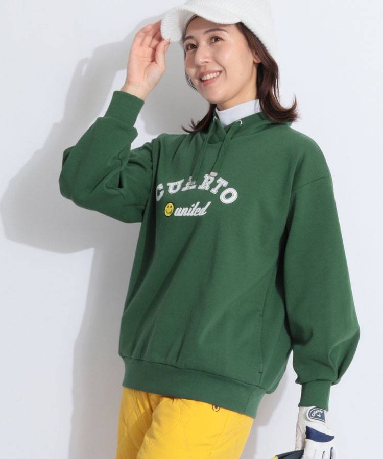 CU スマイルロゴスタンドネックポンチプルオーバー