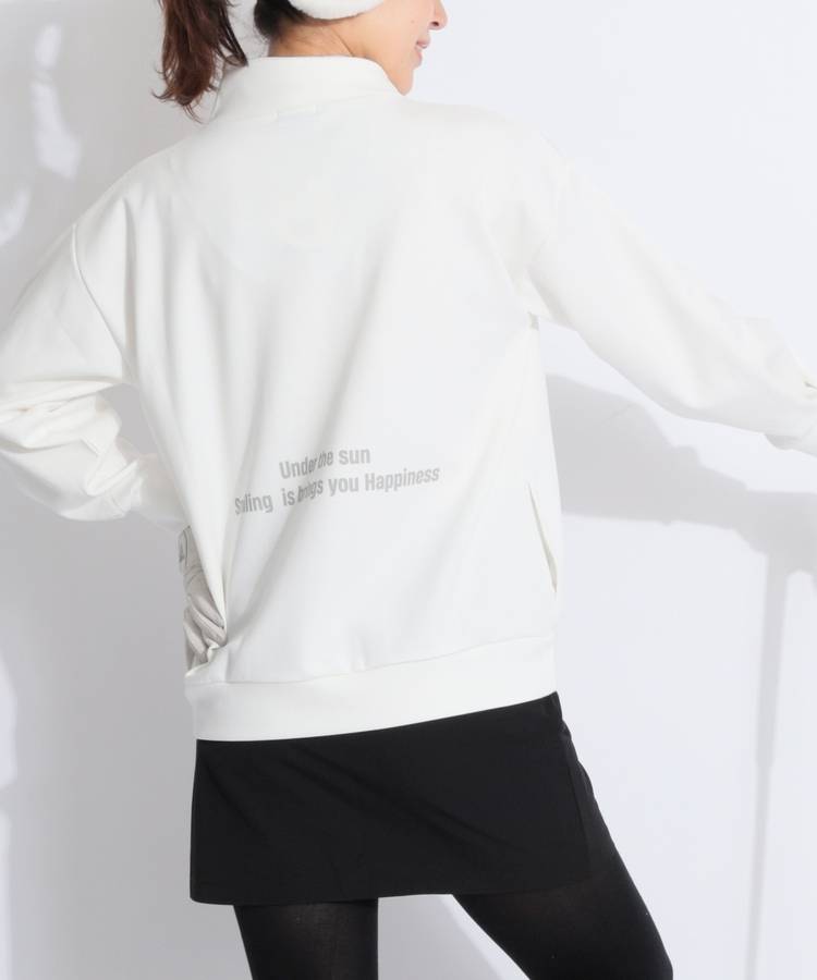 CU スマイルロゴスタンドネックポンチプルオーバー