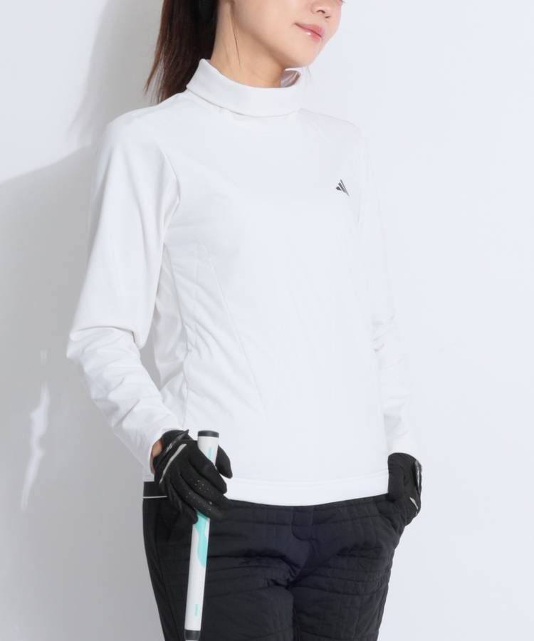 AG 【軽量保温】キルティング切替裏フリース長袖カットソー