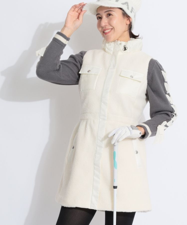 アルチビオ AR 【蓄熱保温】ギャザースタンドネックボアベスト