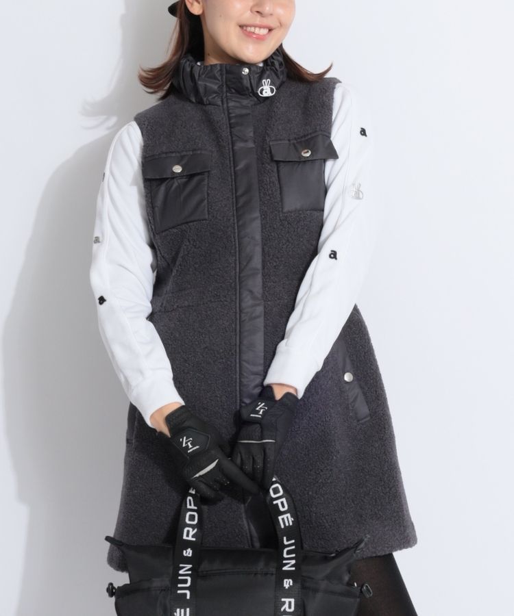 アルチビオ ベストワンピース 38 新品 アルチビオ AR 【蓄熱保温】ギャザースタンドネックボアベスト