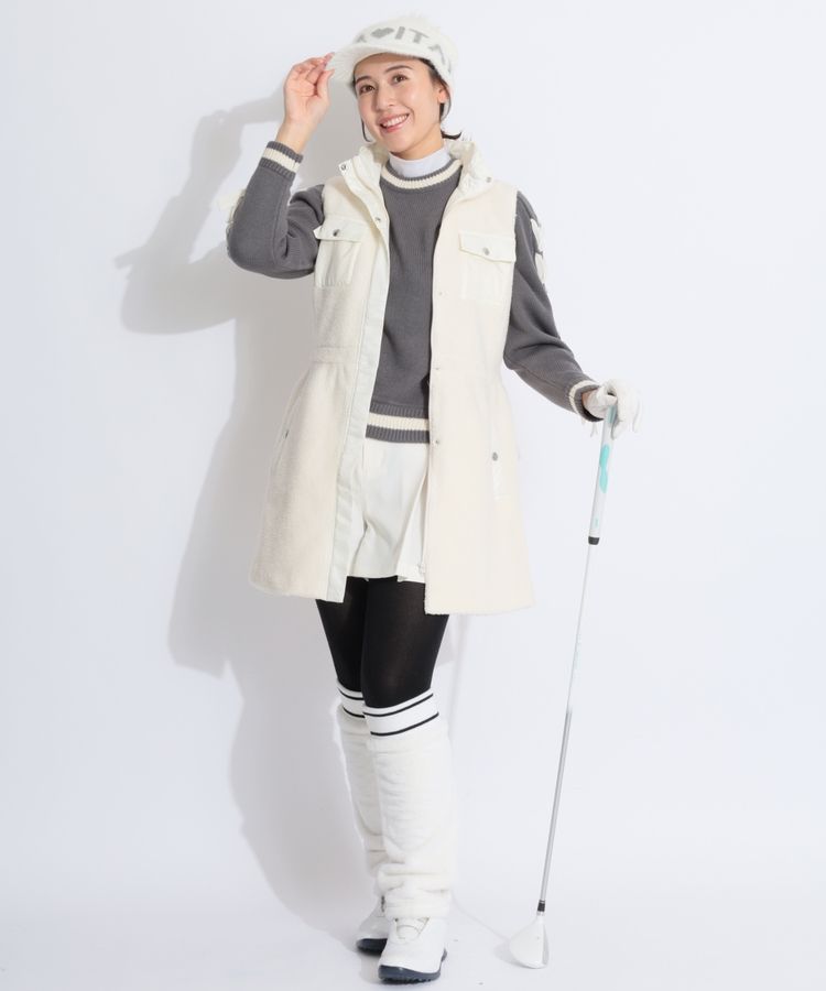 アルチビオ ベストワンピース 38 新品 アルチビオ AR 【蓄熱保温】ギャザースタンドネックボアベスト