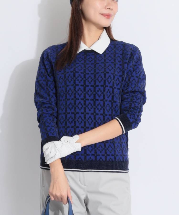 RR プラハパターンクルーネックニット