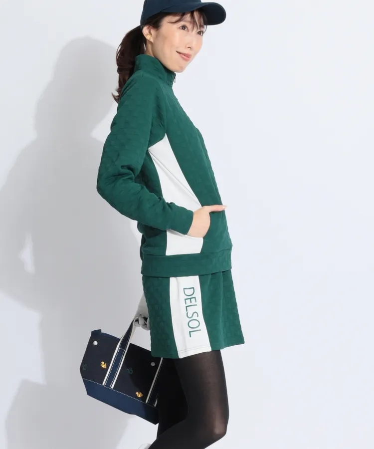 新品　デルソルゴルフ　スウェットトレーナースカート セットアップ トレーナー スカート 上下セット レディース デルソルゴルフ