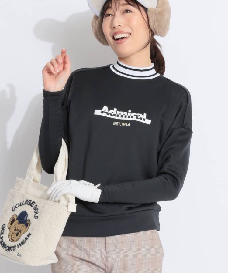 AM 【KARUISHI】裏起毛モックネックポンチプルオーバー