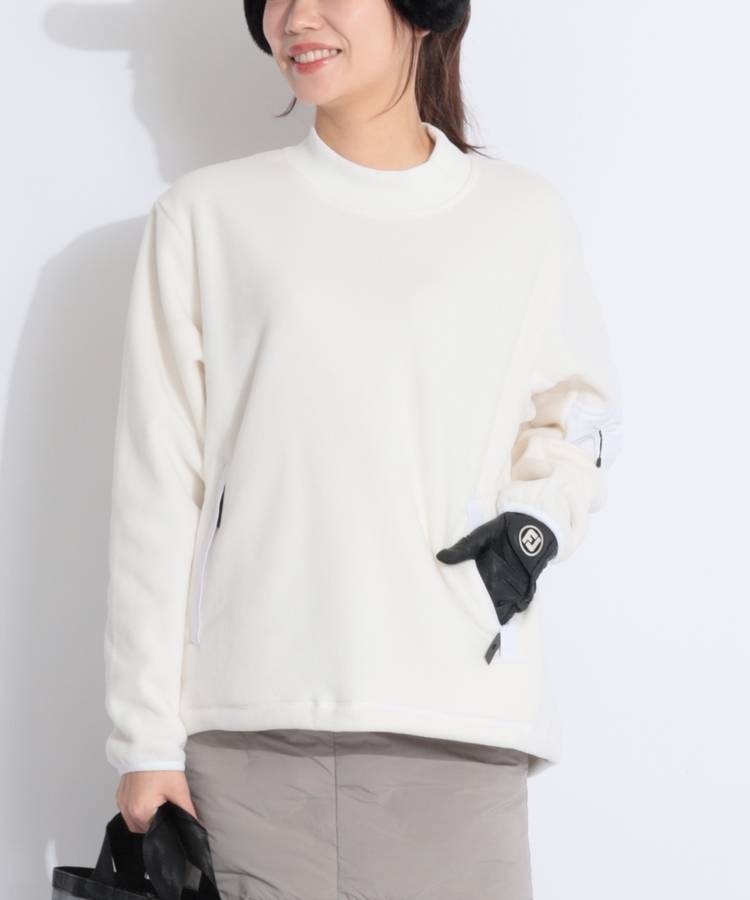 BE 【POLARTEC】袖ポケットフリースプルオーバー