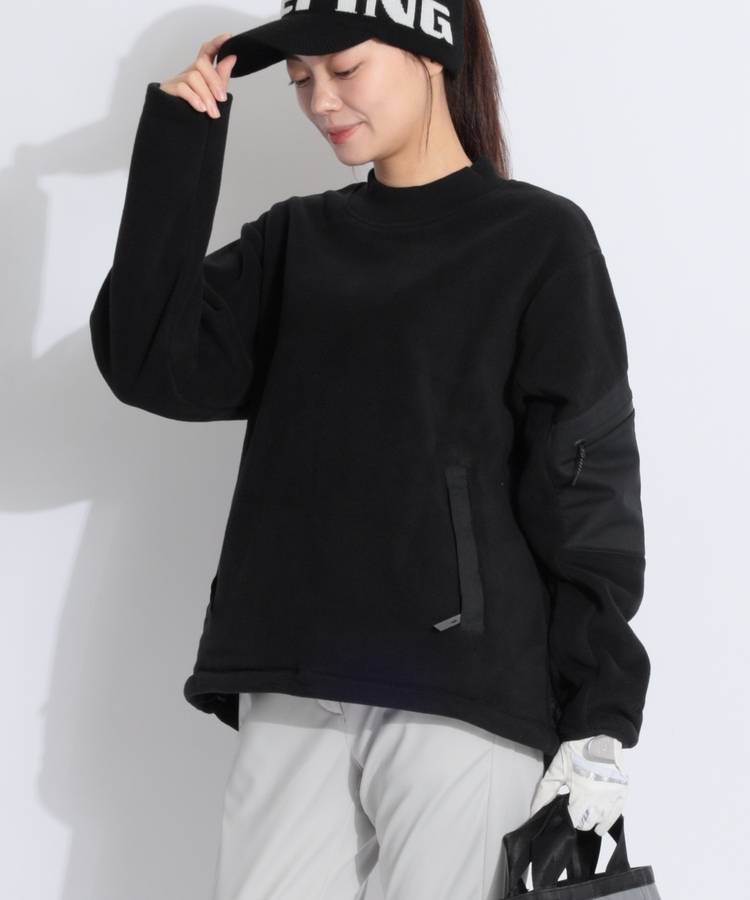 BE 【POLARTEC】袖ポケットフリースプルオーバー