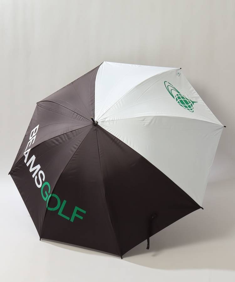 BE 【晴雨兼用】バイカラーロゴプリント傘