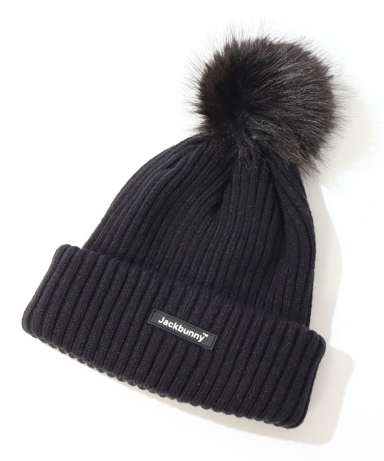 極美品　近年モデル　ジャックバニー フェイクファー　ジャケット　オレンジ ジャックバニー JB フェイクファーポンポンニット帽 レディース