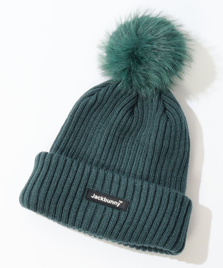 ジャックバニー JB フェイクファーポンポンニット帽 レディース