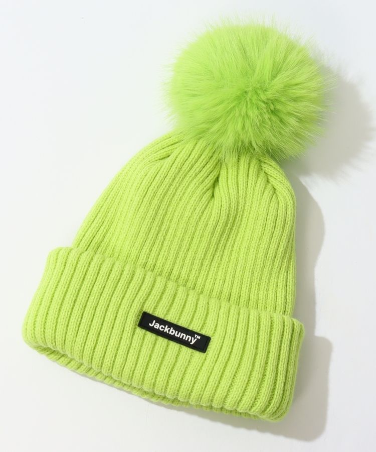 ジャックバニー JB フェイクファーポンポンニット帽 レディース