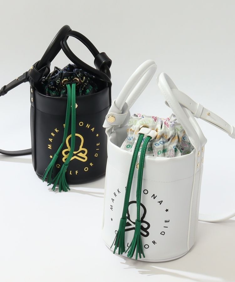 ショルダー付きフロントロゴ巾着カートバッグ