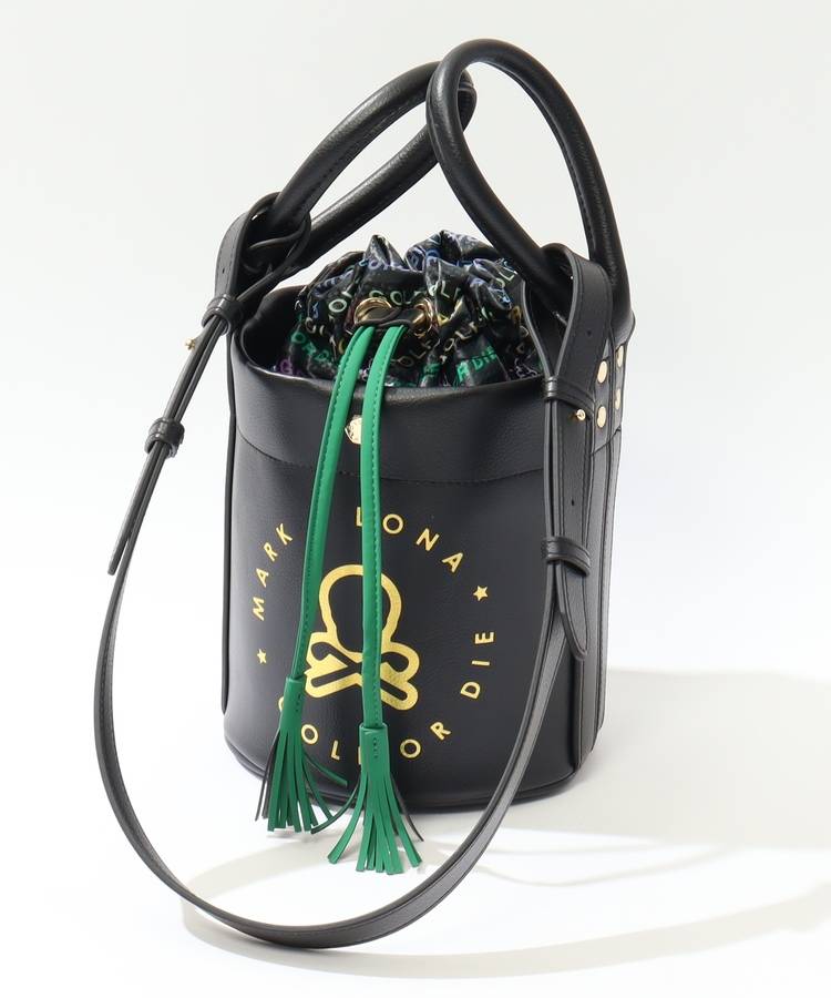 ML ショルダー付きフロントロゴ巾着カートバッグ