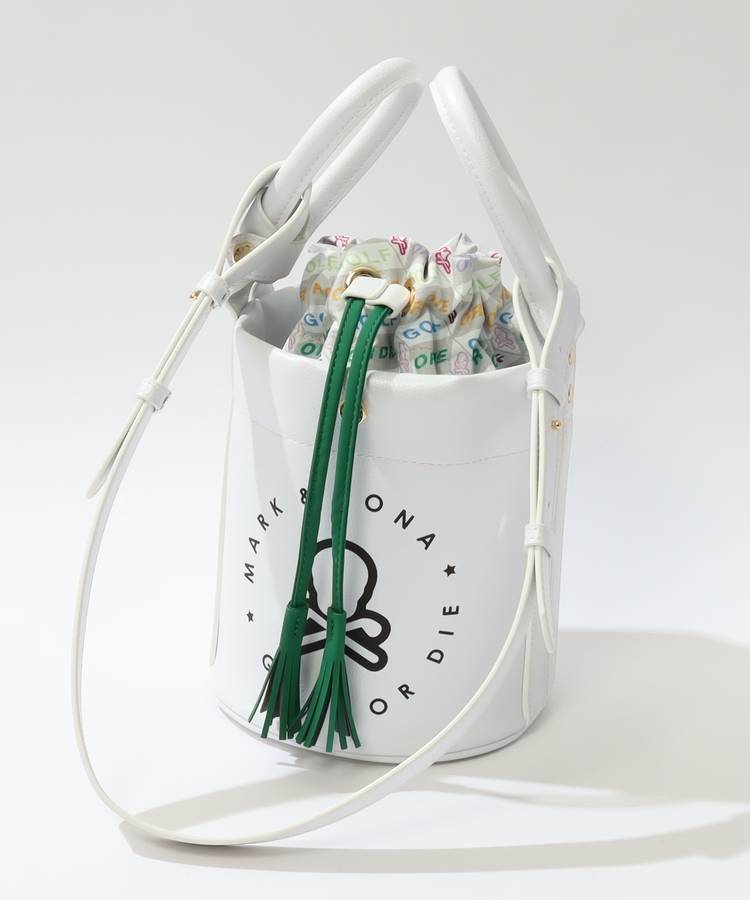 ML ショルダー付きフロントロゴ巾着カートバッグ