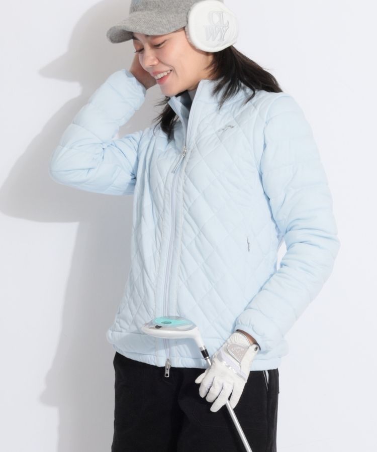 【撥水保温】サイド切替中綿フーディジャケット