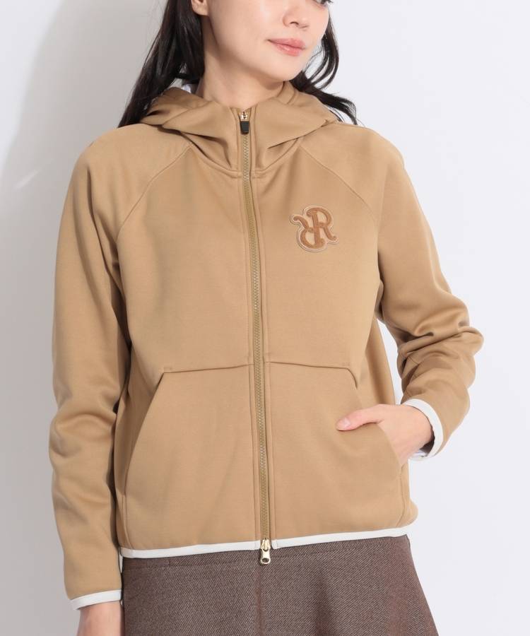 RR バックブラッシュロゴ裏起毛フルジップパーカー