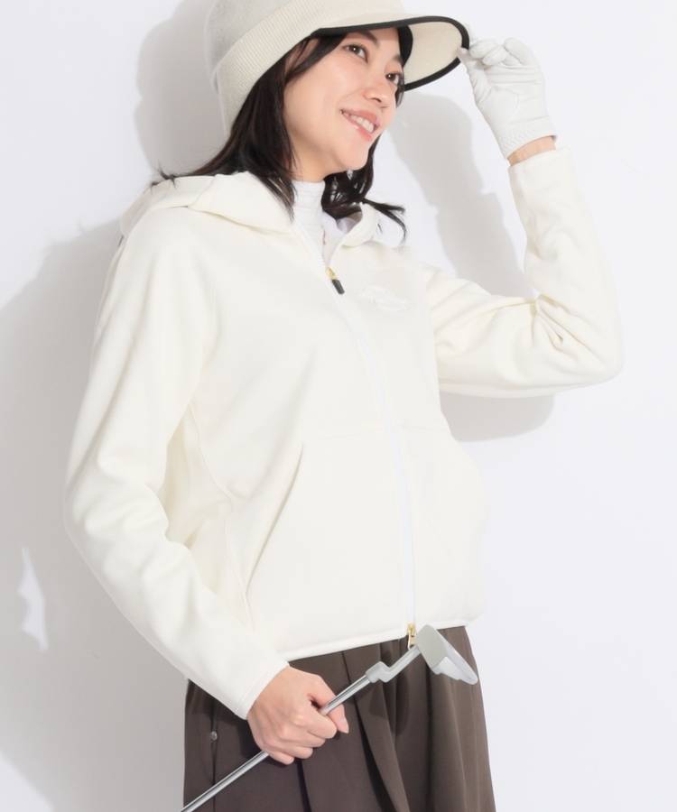 RR バックブラッシュロゴ裏起毛フルジップパーカー