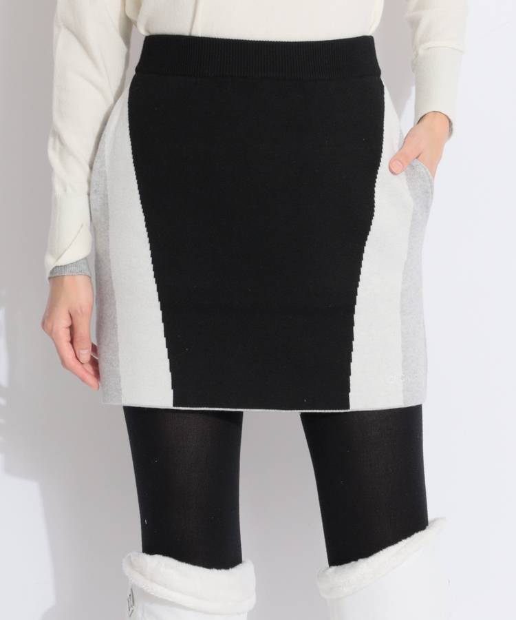 CC 配色ニットスカート