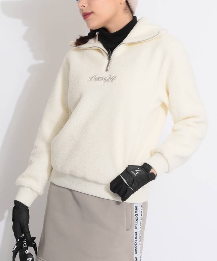 BE ボアハーフジッププルオーバー