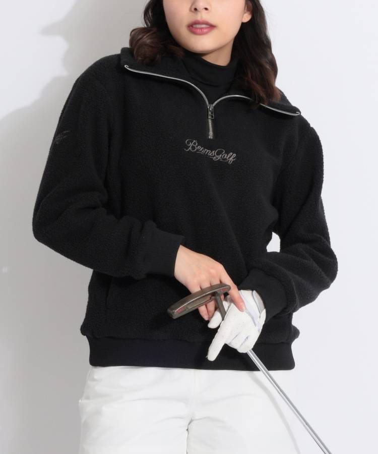 BE ボアハーフジッププルオーバー